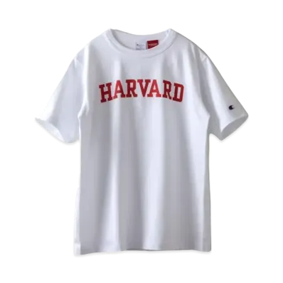 Champion T1011 Tee Ten Eleven Short Sleeve T-Shirt Made In USA HARVARD Heavy Weight "White"