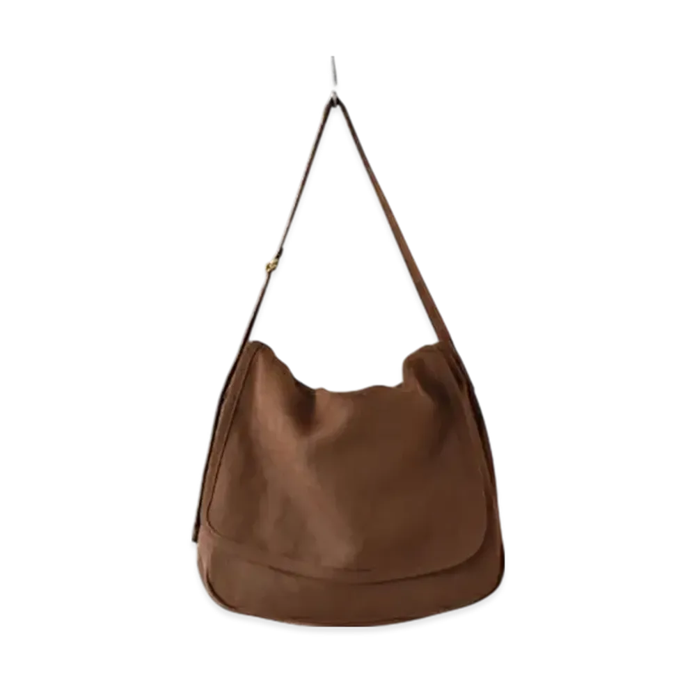 COMOLI Hemp Duck Shoulder Bag "Brown"
