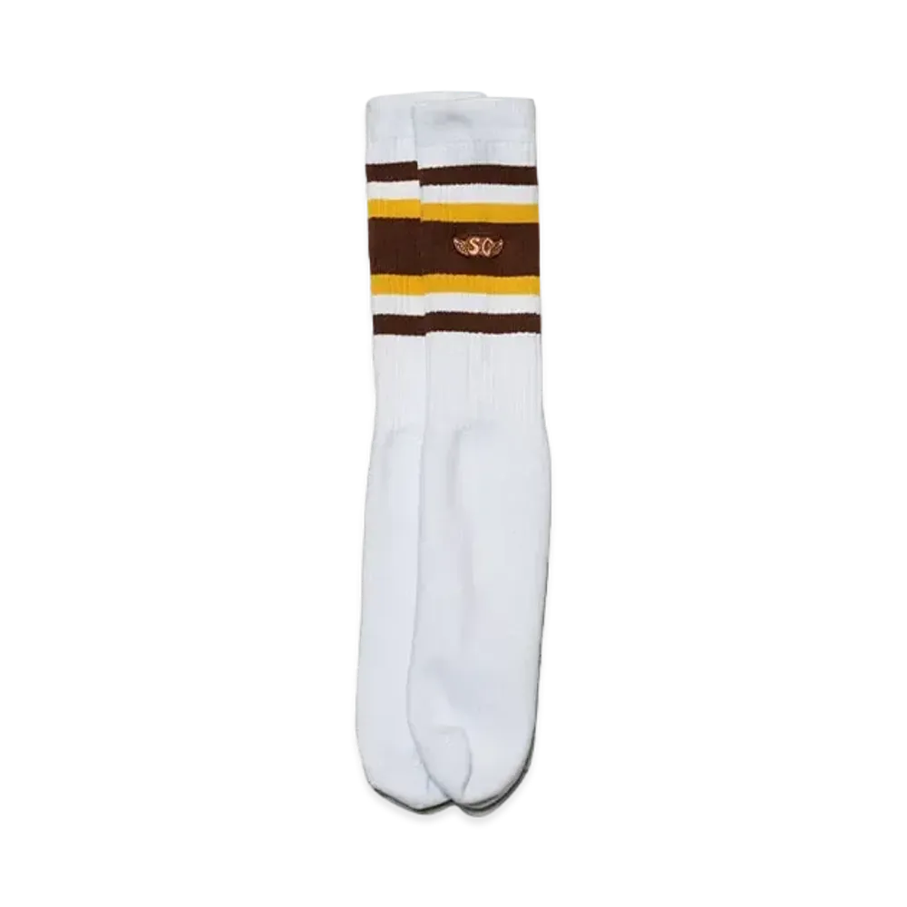 Subculture Sc 2Pack Skater Sox "Yellow/Brown"