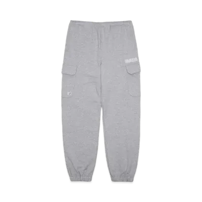BILLIONAIRE BOYS CLUB EMBROIDERED LOGO SWEAT CARGO PANTS "GRAY"