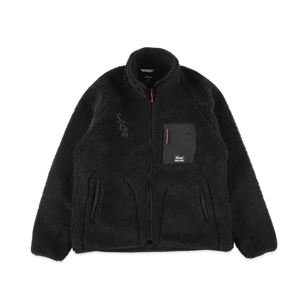 WIND AND SEA x NANGA Boa Fleece Jacket "Black"