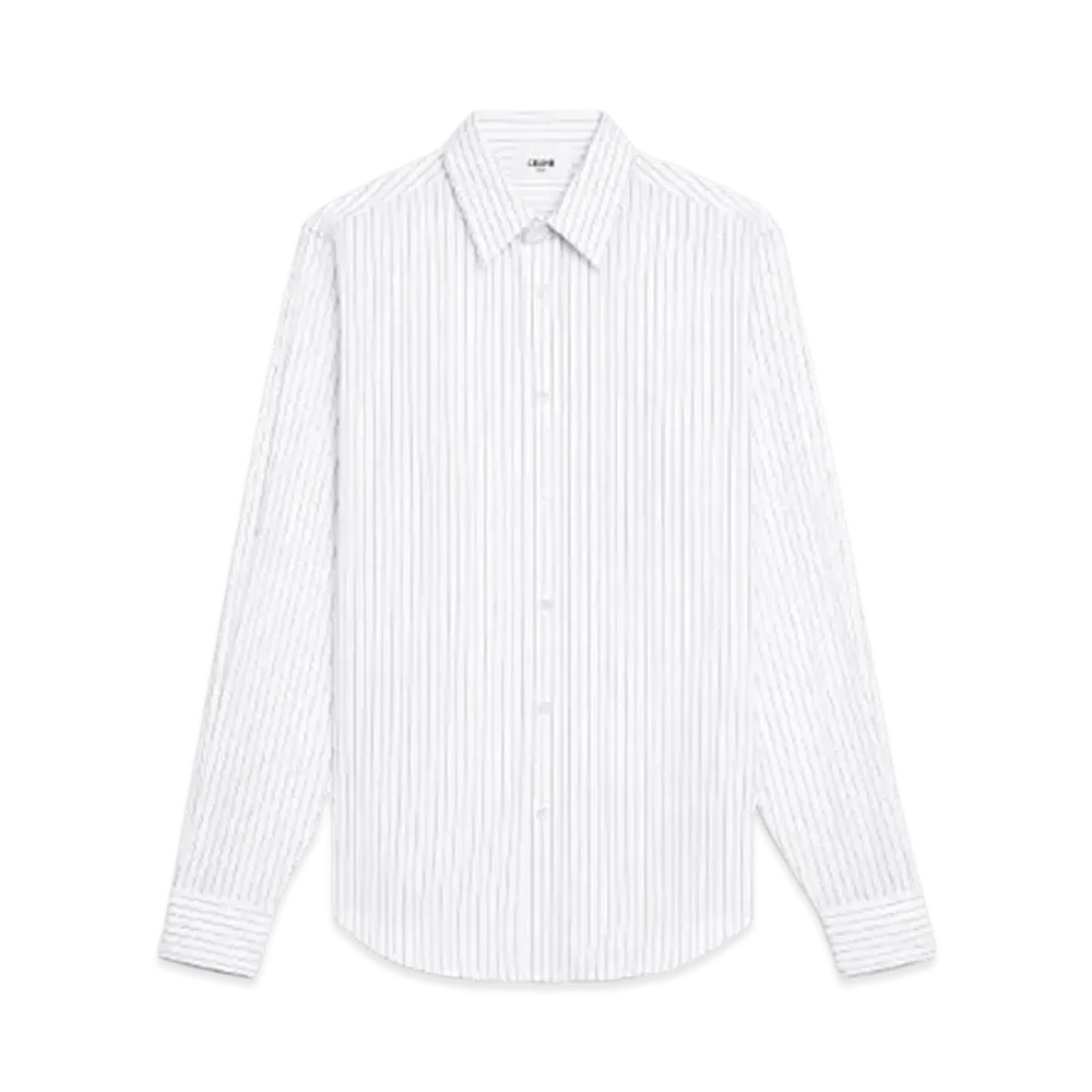 CELINE Classic Striped Poplin Shirt "White/Black"