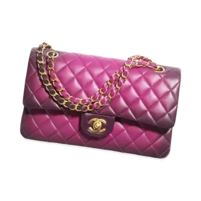 CHANEL Classic 11.12 Handbag Gradient Lambskin & Gold-Tone Metal "Fuchsia"