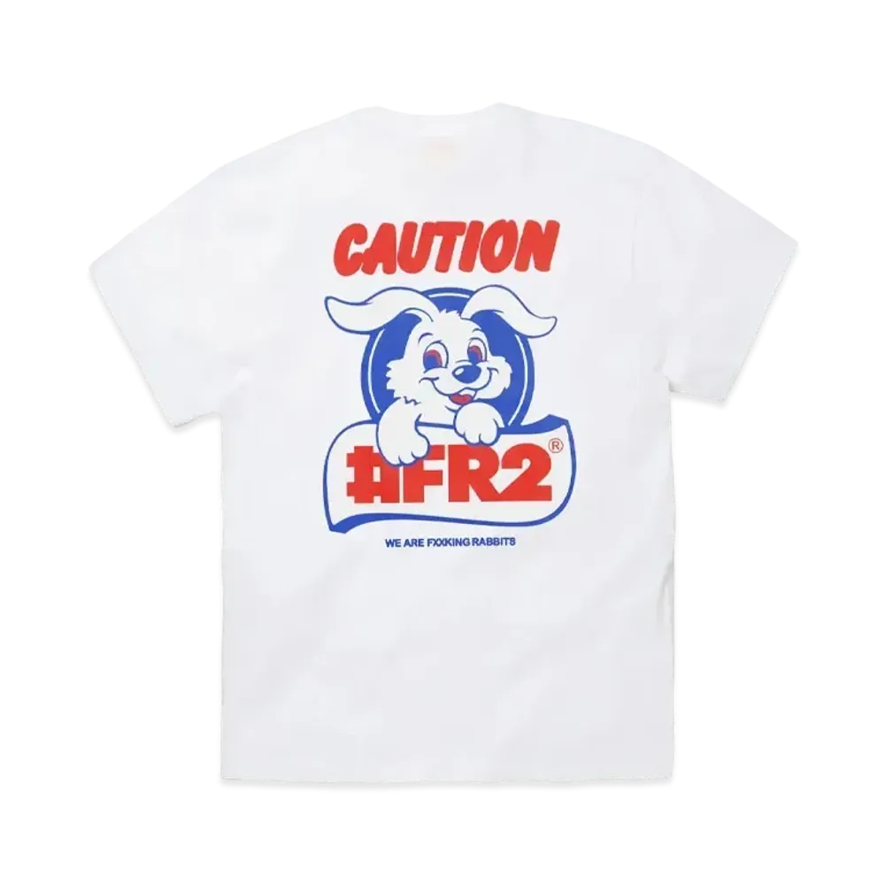FR2 Caution Rabbit T-Shirt "White"