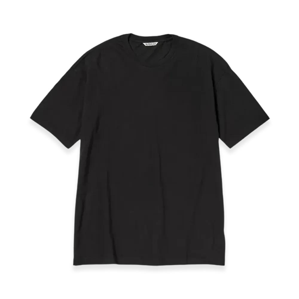 AURALEE Seamless Crew Neck T-Shirt "Black"