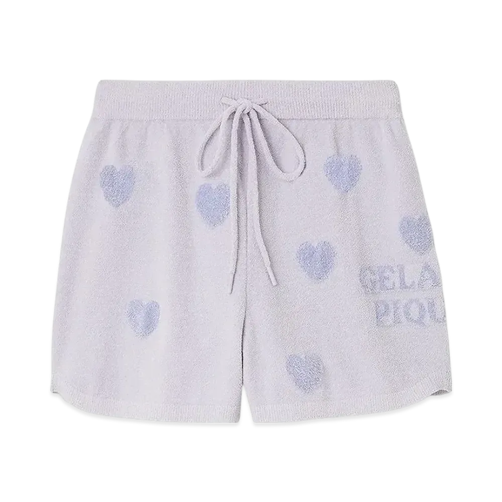 GELATO PIQUE Heart Jacquard Shorts "Purple"