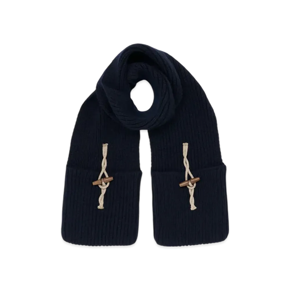 Hender Scheme Knitted Pocket Scarf "Navy"