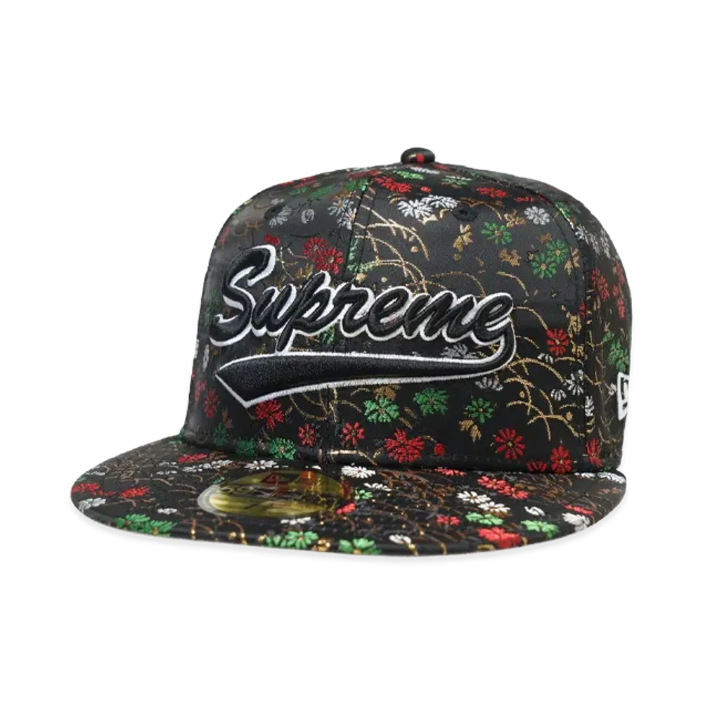 Supreme Floral Jacquard New Era "Black"