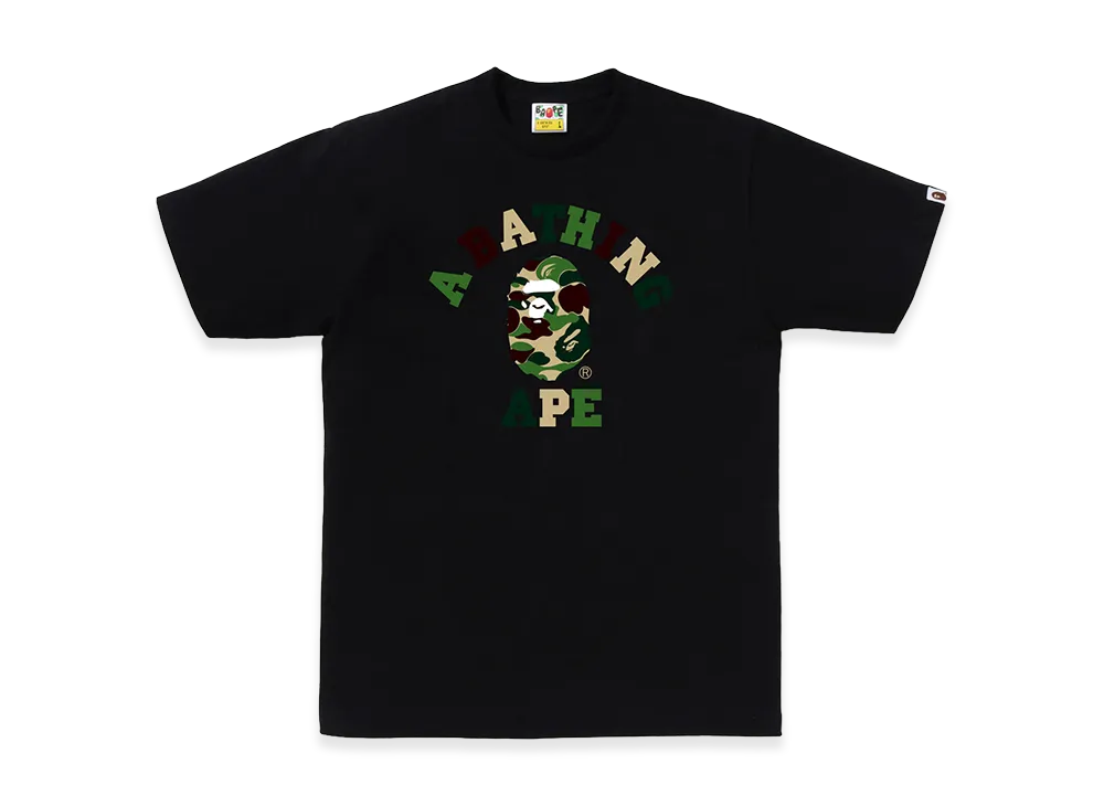 A BATHING APE ABC Camo College Tee "Black/Green"