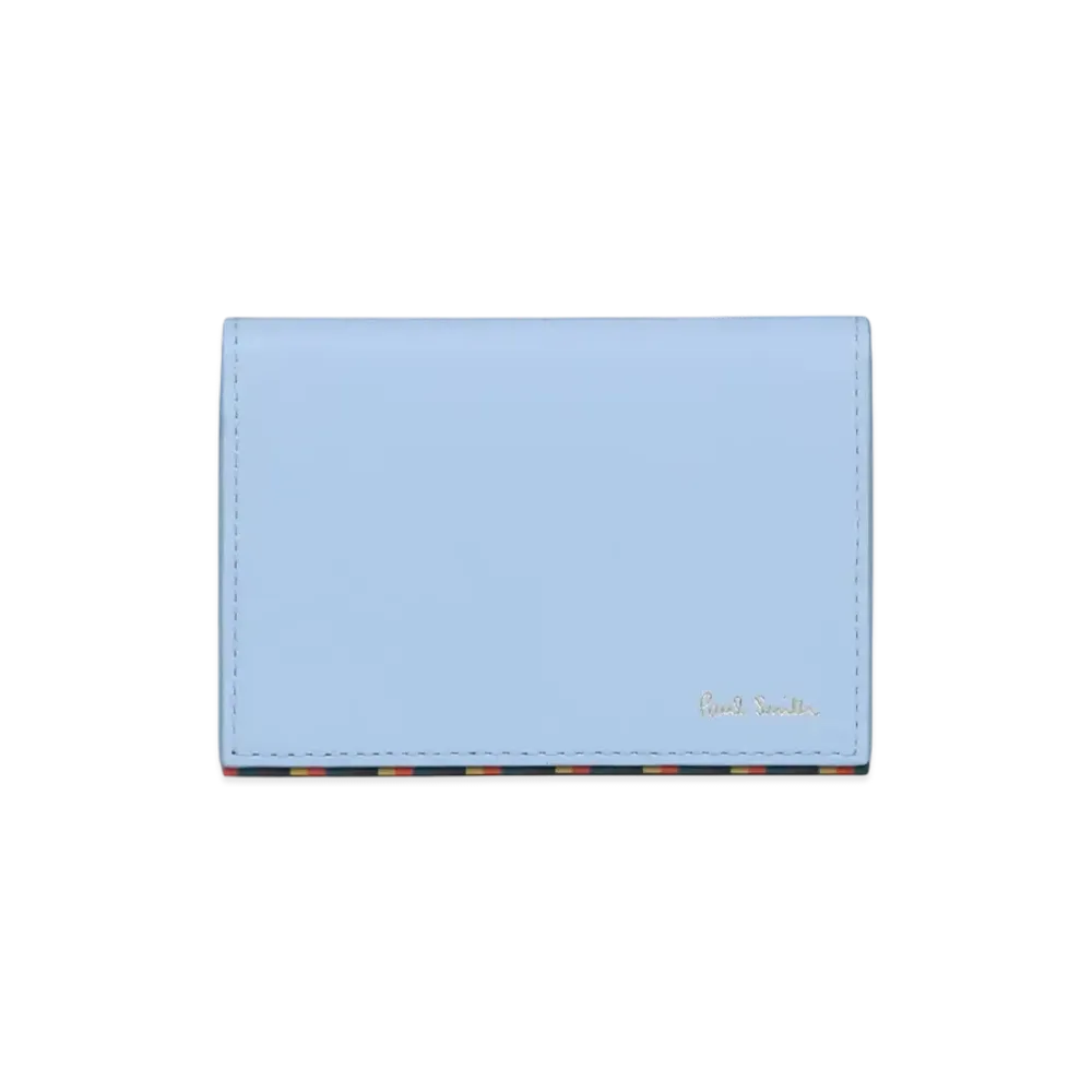 Paul Smith Bright Stripe Trim Pass Case "SaxBlue"
