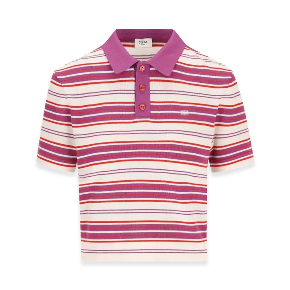 CELINE Women's Polos "White/Purple"