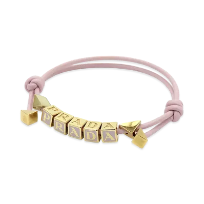 PRADA Women's Nappa Leather Bracelet "Alabastro"