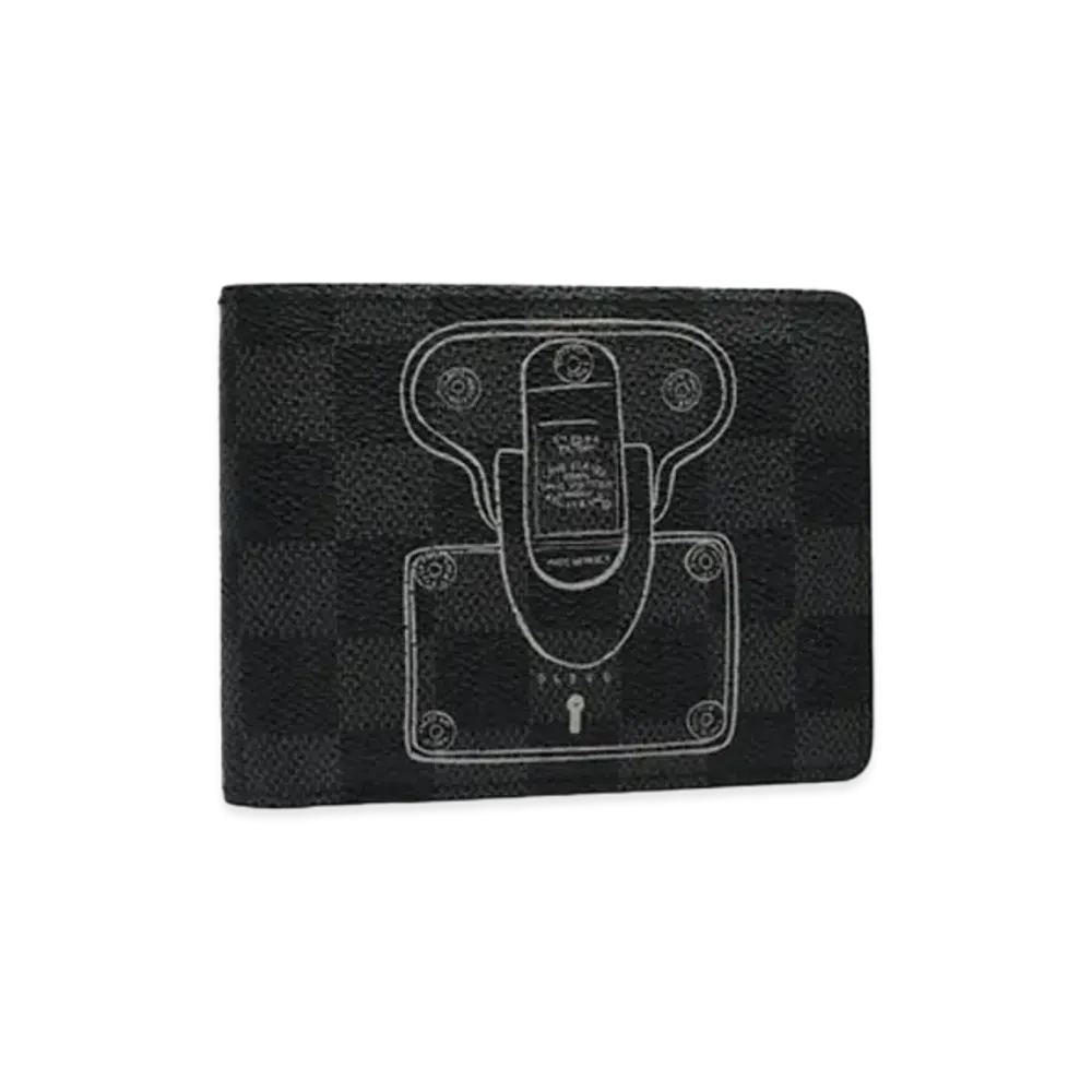 Louis Vuitton Multiple Wallet Trunk & Lock Damier Graphite