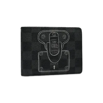 Louis Vuitton Multiple Wallet Trunk & Lock Damier Graphite