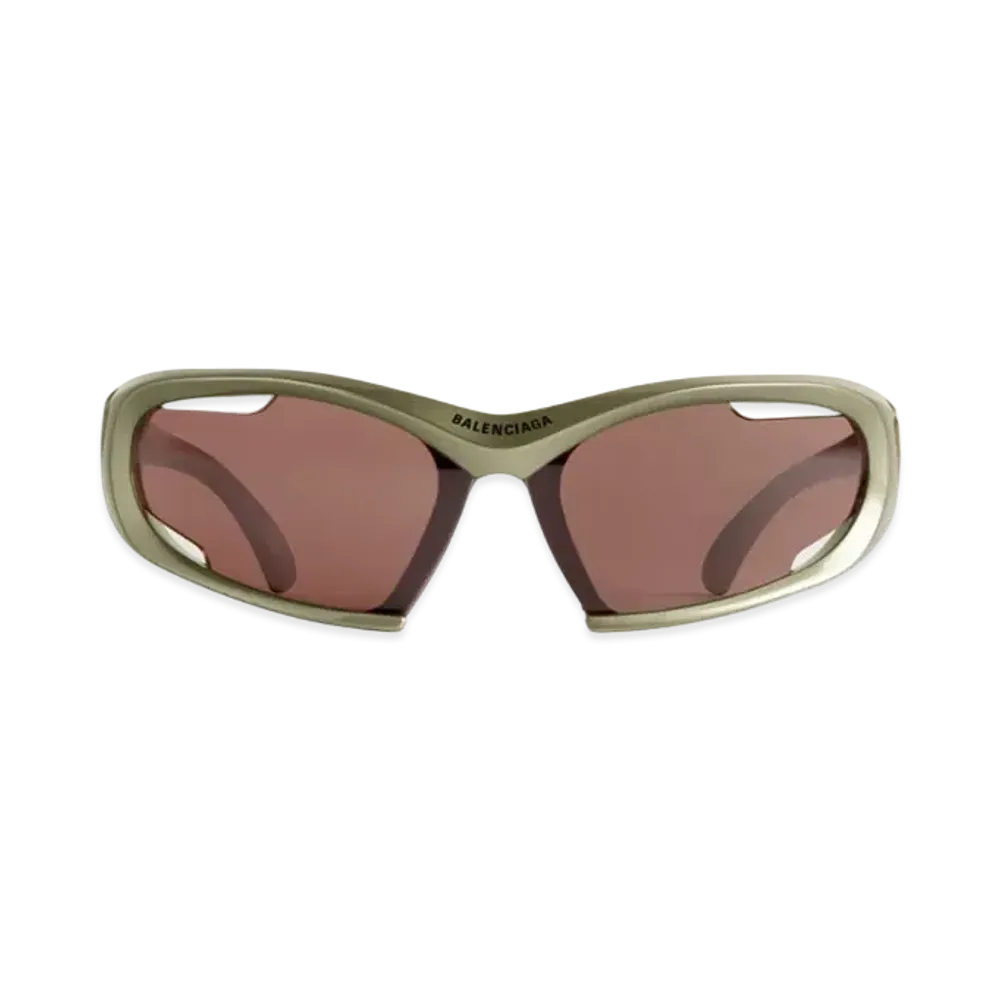 BALENCIAGA Dynamo Rectangle Sunglasses "Green"