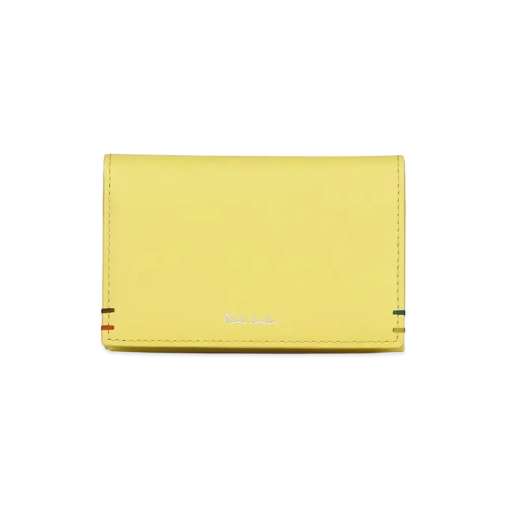 Paul Smith Highlight Stitch Business Card Holder "Yellow"