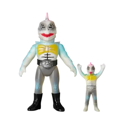MEDICOM TOY "Toei Retro Sofvi Collection" -Masked Rider- Pyrazaurus (New Color Phosphorescent) + Mini Soft Vinyl