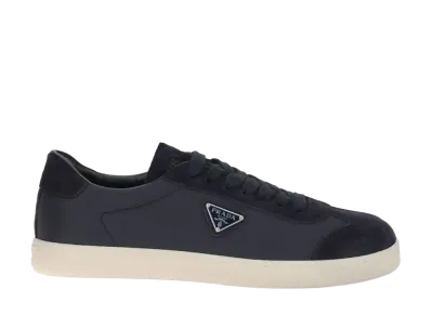 PRADA Midnight Re-Nylon And Suede Sneakers "Blue"