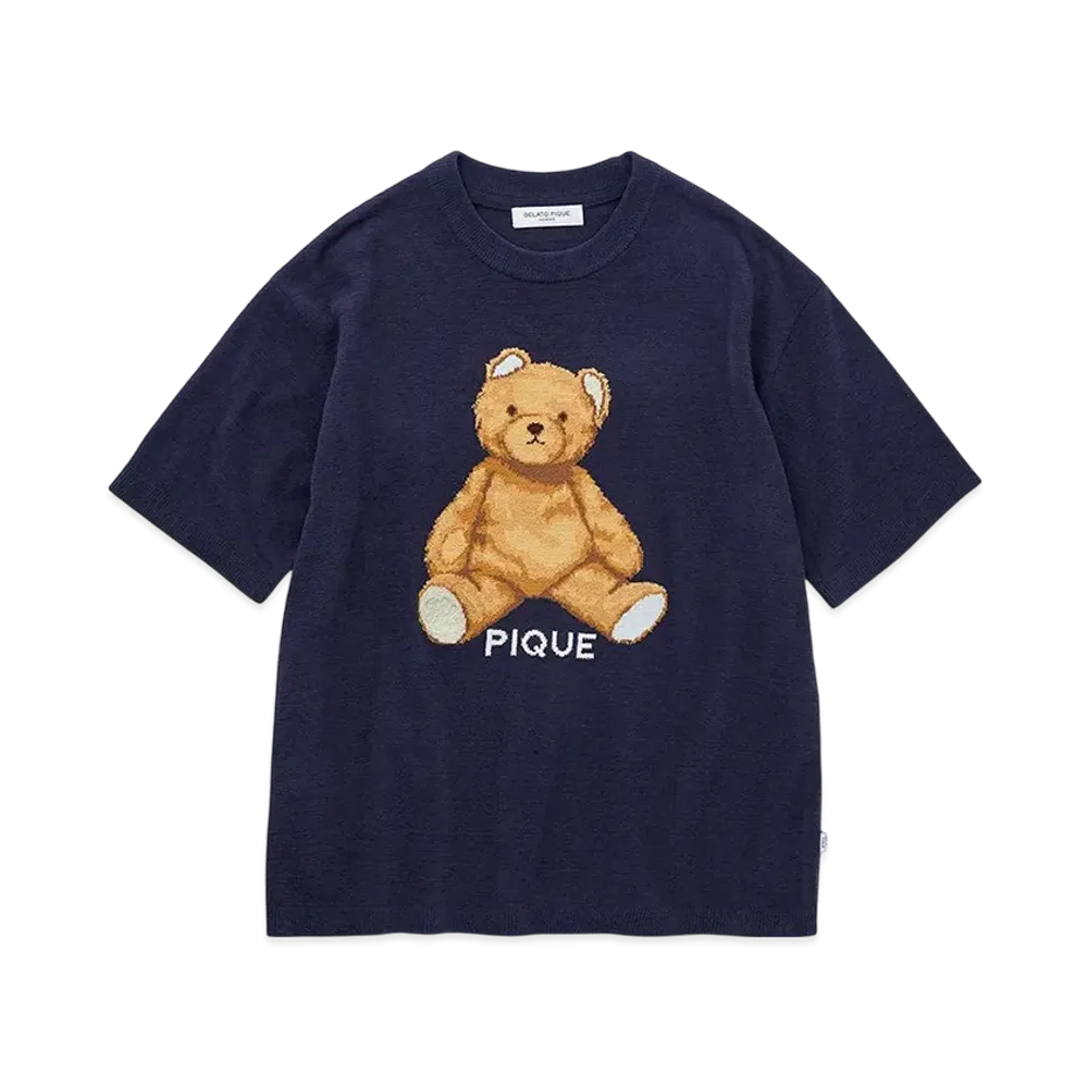 GELATO PIQUE Homme Air Mocobear Jacquard Pullover "Navy"