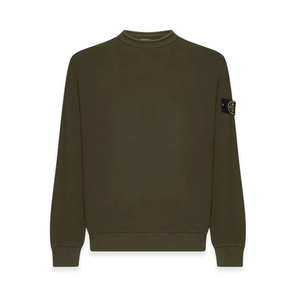 Stone Island 61352 Stretch Cotton Fleece Mock Turtleneck Sweatshirt - 23FW "Olive Green"