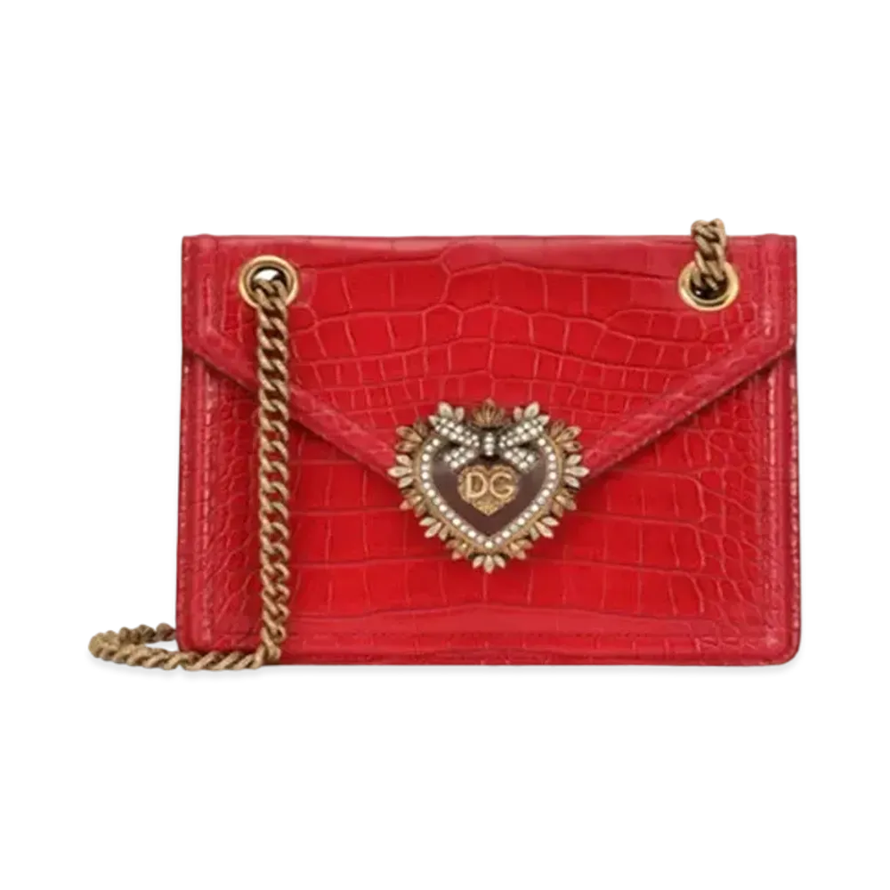 Dolce&Gabbana Davation Bag Medium Crocodile "Red"