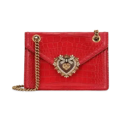 Dolce&Gabbana Davation Bag Medium Crocodile "Red"