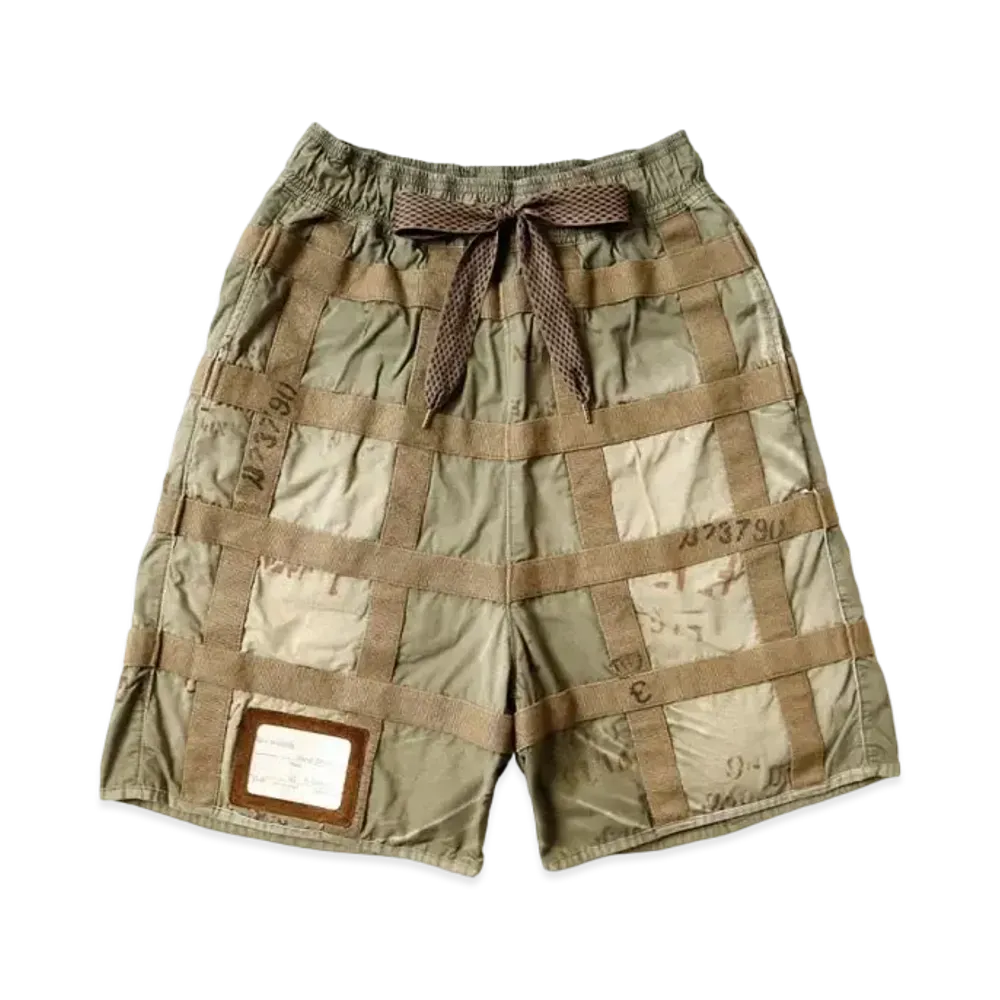 KAPITAL Cotton Weather Prisoner Craft Tattersall Remake Shorts "Khaki"