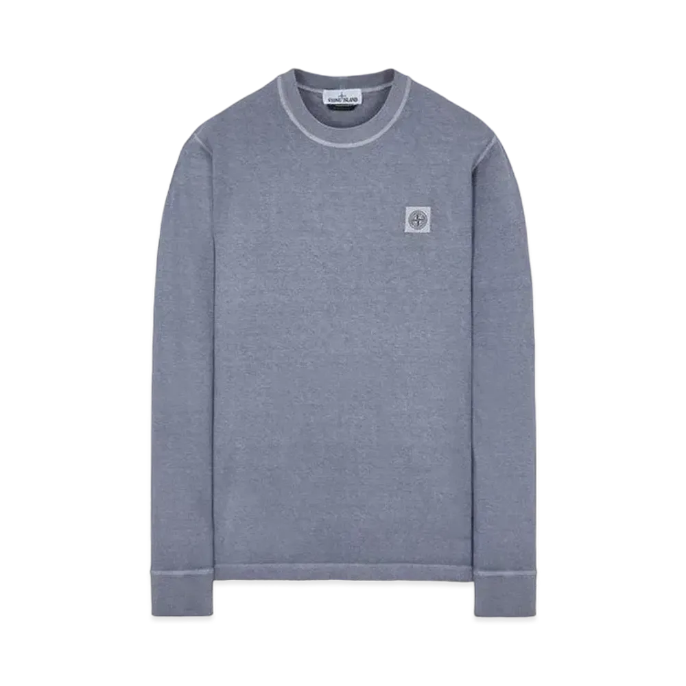 Stone Island 21842 COTTON JERSEY 20/1 'FISSATO' EFFECT_SLIM FIT "Mid Blue"