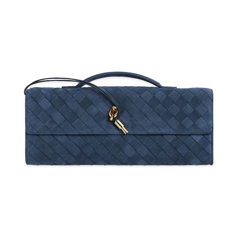 Bottega Veneta Andiamo Clutch Bag "Neptune"