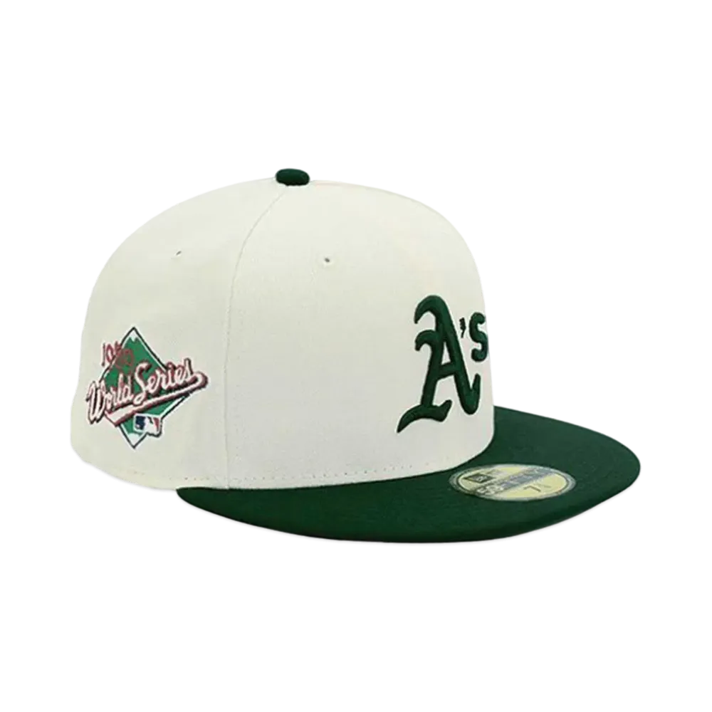 NEW ERA x THE CAP 59Fifty 'MLB Collection' Oakland Athletics "White/Green"