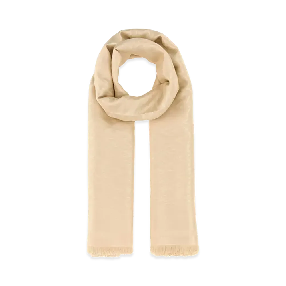 Valentino Women's Silk Blend Scarf "Yellow/Cream"