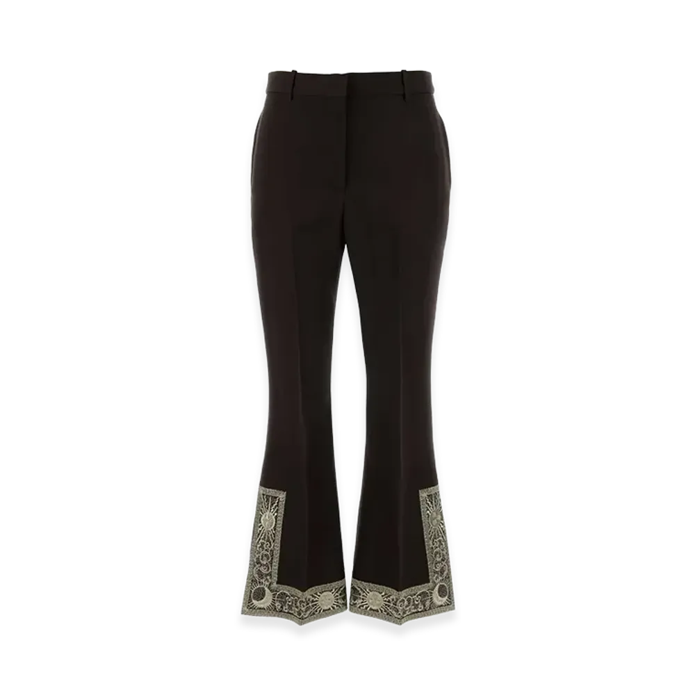 Burberry Women's Wool Blend Flared Pant "Brown/Chocolate"