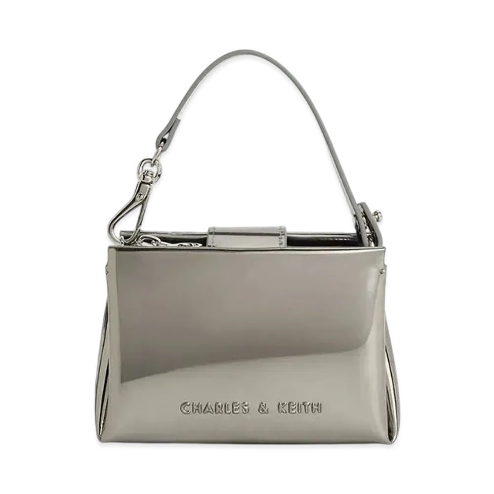CHARLES & KEITH Bothy Top Handle Pouch "Pewter"