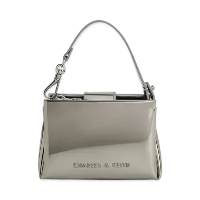 CHARLES & KEITH Bothy Top Handle Pouch "Pewter"