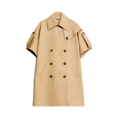 Max Mara Pernice Pure Cotton Cape "Sand"