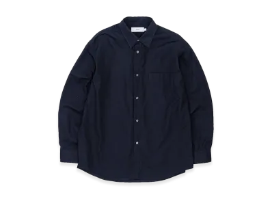 Graphpaper High Count Regular Collar Round Cut Shirt "Navy"