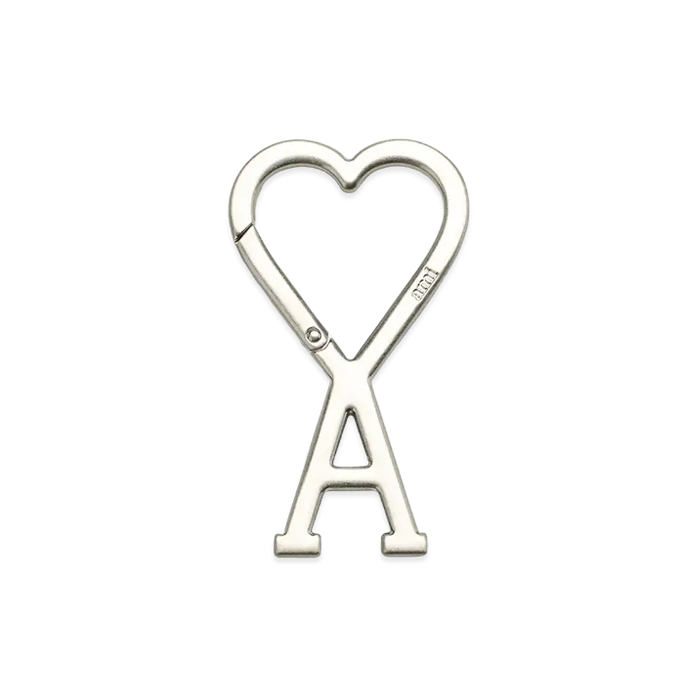AMI PARIS Metal Ami De Coeur Hook Keyring "Silver"