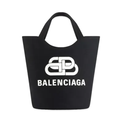 BALENCIAGA Women's Wave Medium Tote Bag "Black"