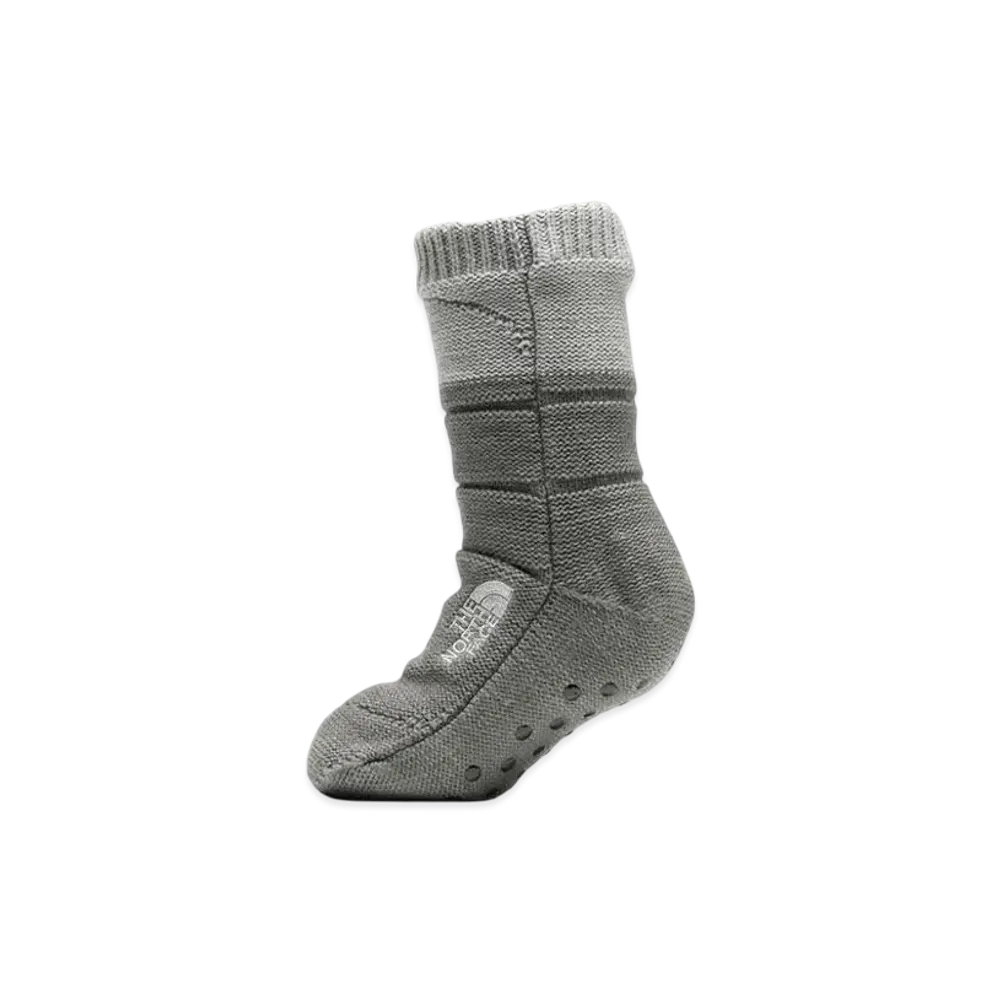 The North Face Kids Nuptse Bootie Socks "Mixed Gray x Mixed Charcoal"