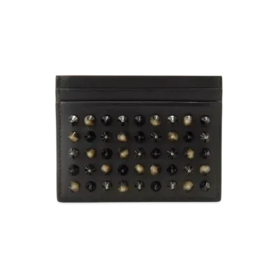 Christian Louboutin Card Case Mix Spikes "Black/Mix Corne"