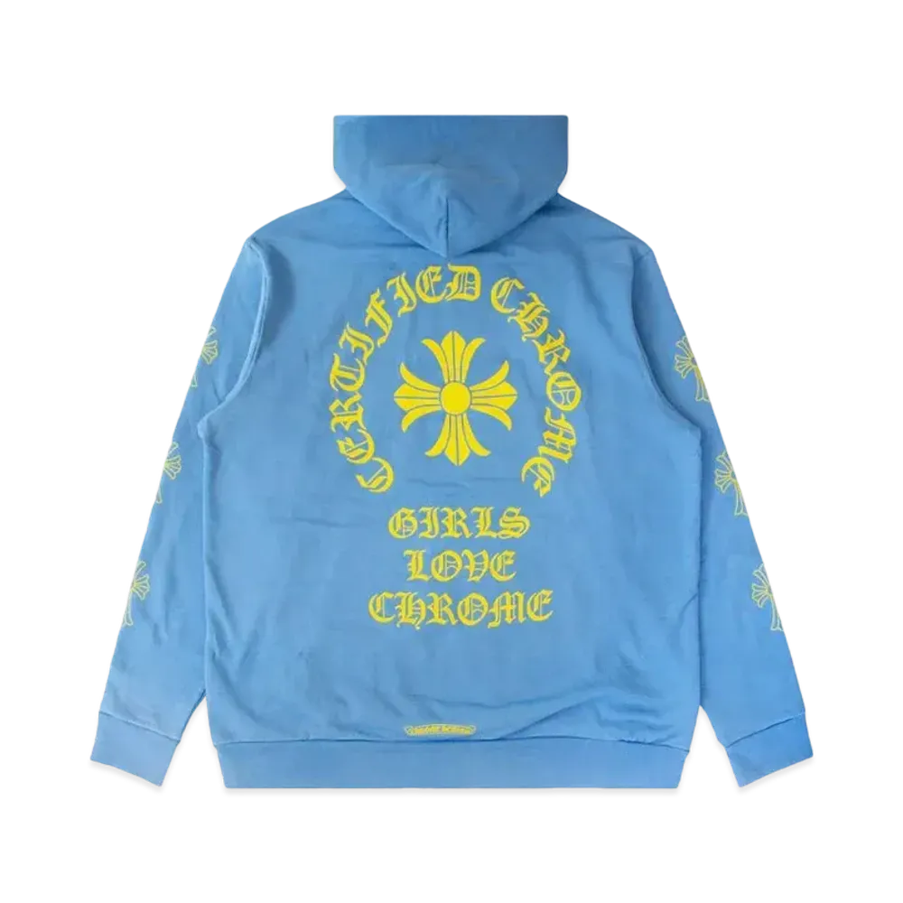 Chrome Hearts x Drake Girls Love Chrome Hoodie "Light Blue"