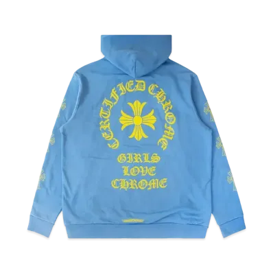 Chrome Hearts x Drake Girls Love Chrome Hoodie "Light Blue"