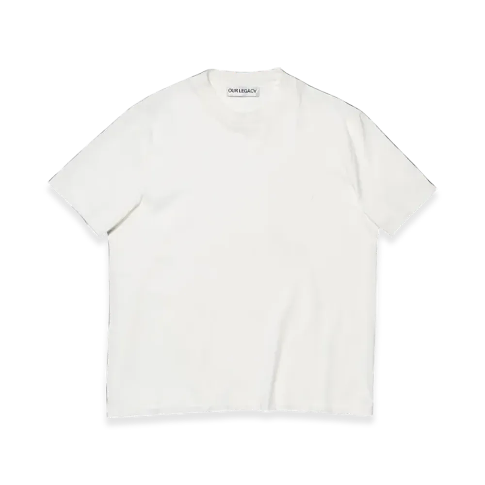 OUR LEGACY Box T-Shirt "White Yin Yang Embroidery"