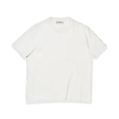 OUR LEGACY Box T-Shirt "White Yin Yang Embroidery"