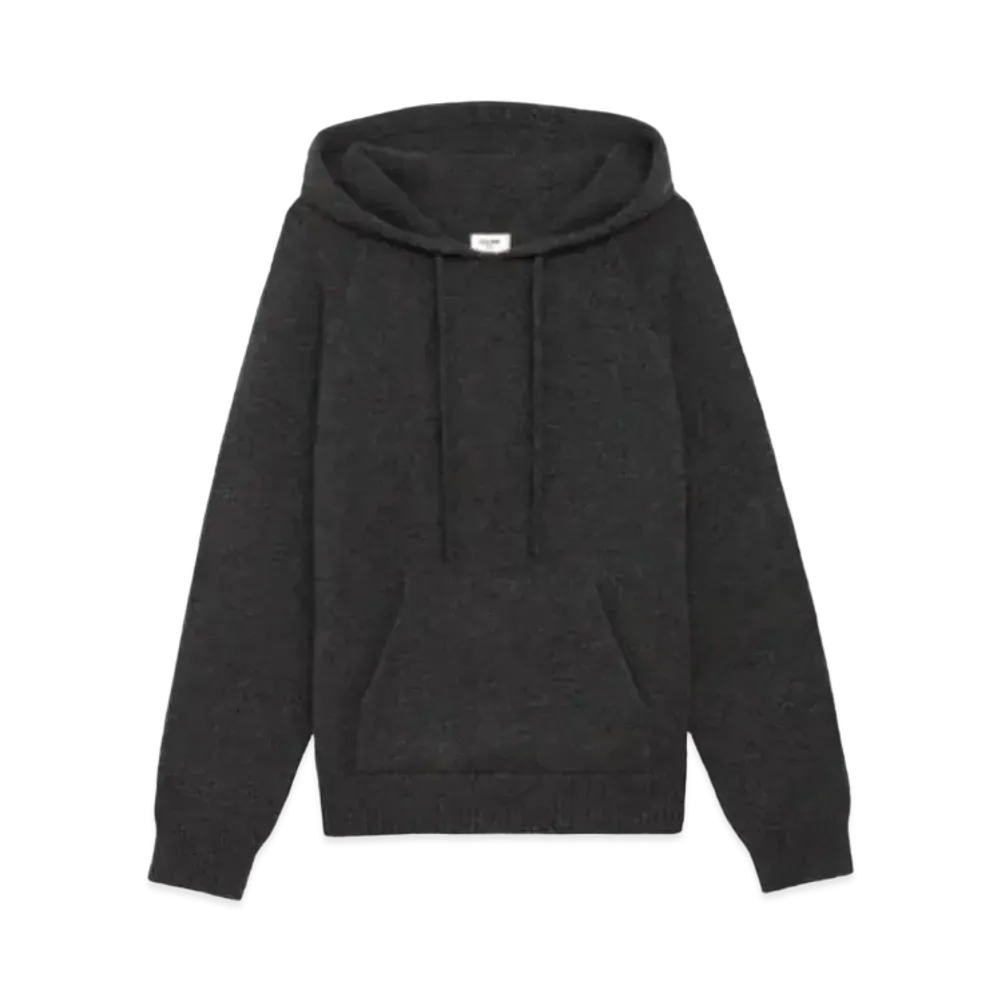 CELINE Hooded Sweatet / Cashmere "Medium Gray"