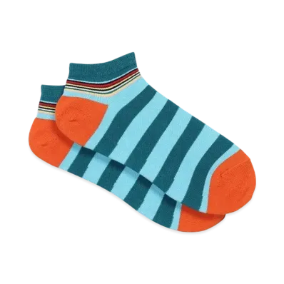Paul Smith Bold Stripe Short Socks "Blue"