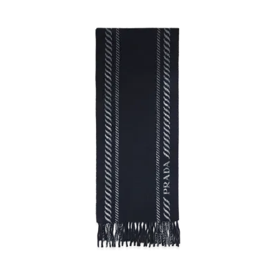 PRADA Jacquard Scarf "Blue"