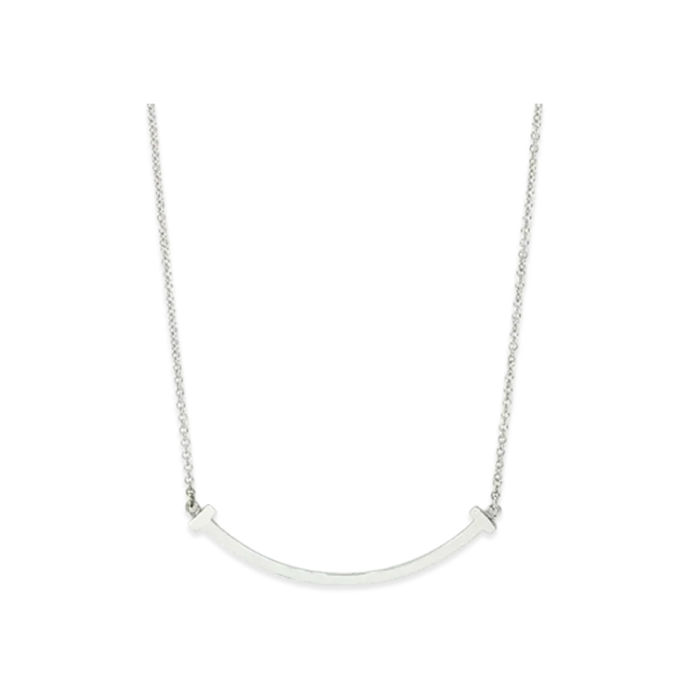 Tiffany & Co. T Smile Pendant Small "White Gold"