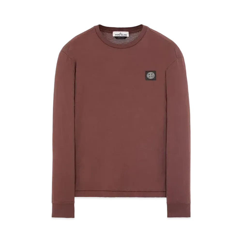 Stone Island 22713 60/2 COTTON JERSEY_SLIM FIT "Mahogany Brown"
