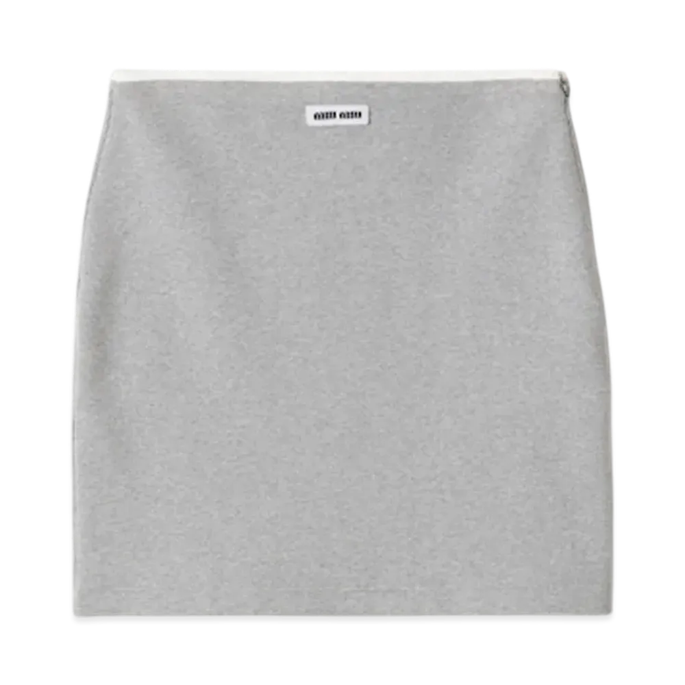 MIU MIU Women's Cotton Skirt "Grey"